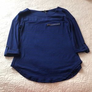 Roly Poly Navy Strip Shirt